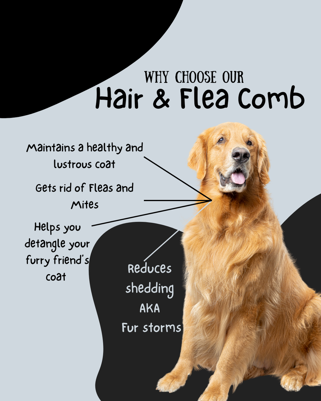 The Pet hair and Flea Comb