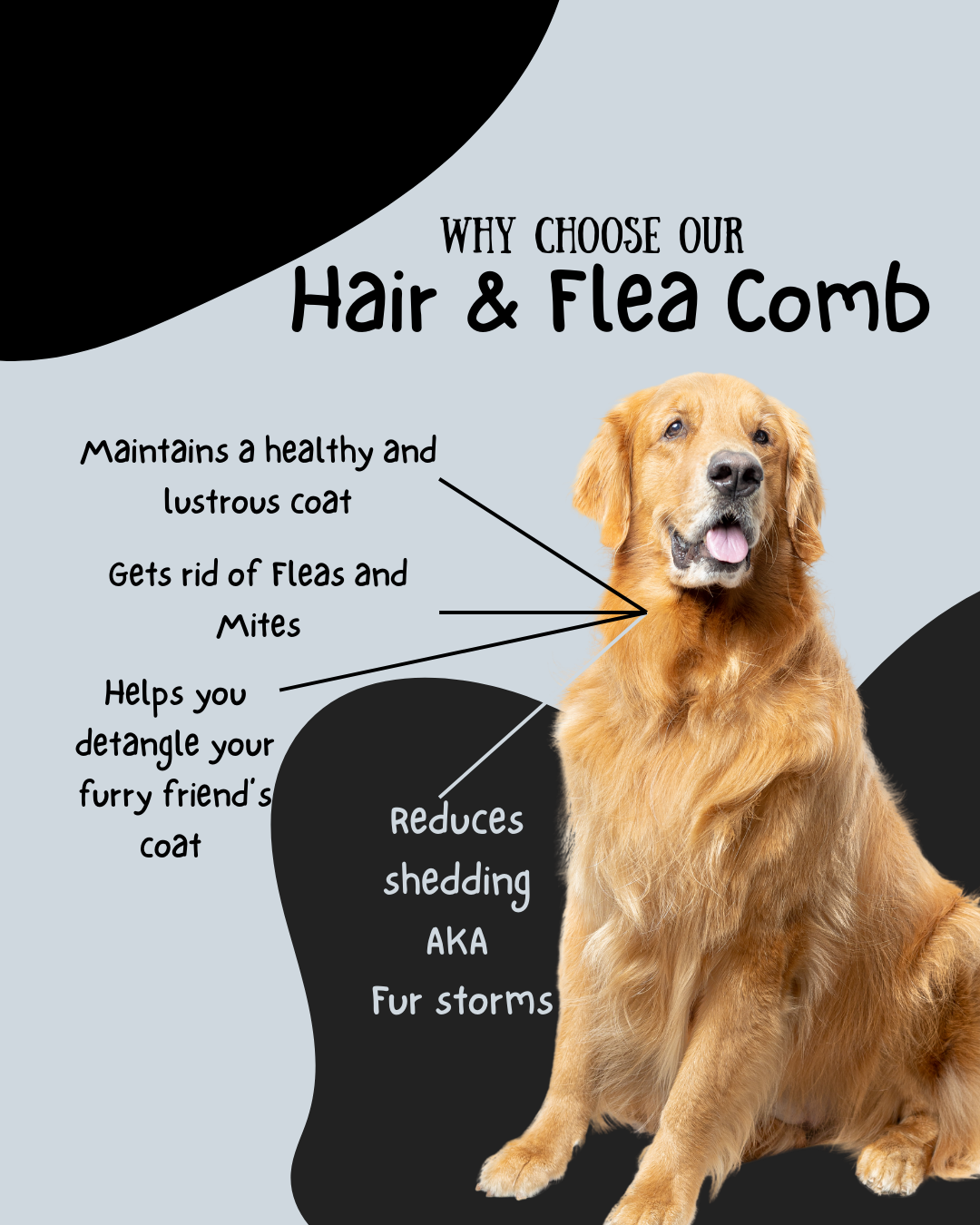 The Pet hair and Flea Comb